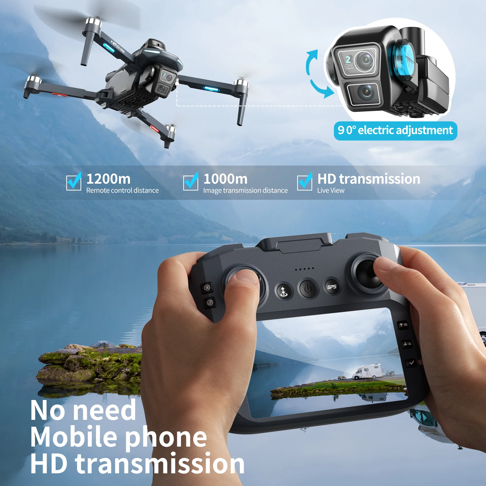 Lenovo XT606 Drone Professiona - Drone Camera avaliação e preço