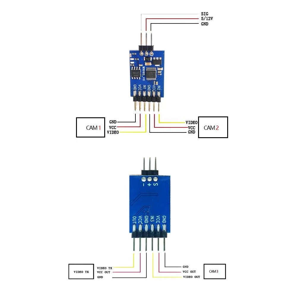5.8G 3 Channel Video Switcher  - Drone Camera avaliação e preço