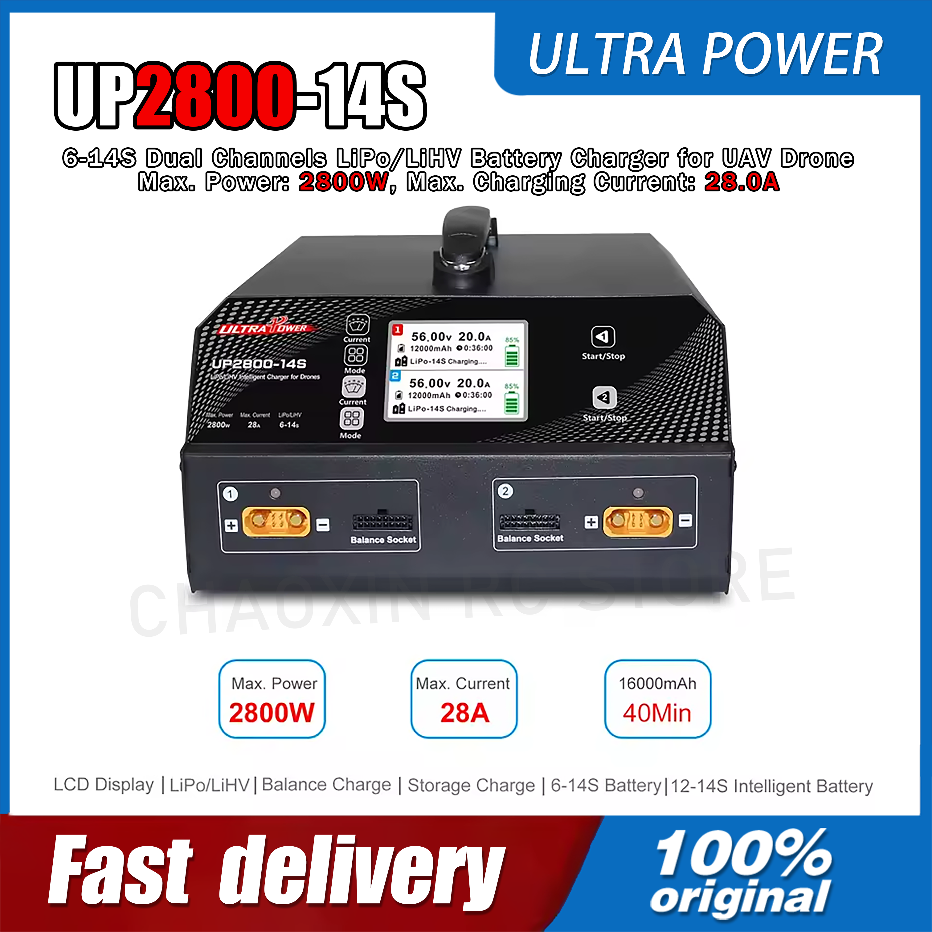 ULTRA POWER UP2800-14S 2X1400W - Drone Charger avaliação e preço